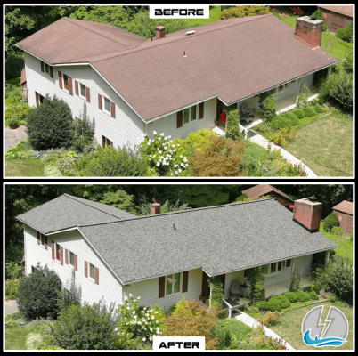 before and after - Thunder Bay Roofing